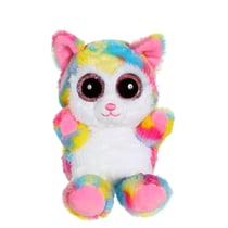 Peluche - Hooxy - Brilloo Friends chien husky jaune et rose 13 cm