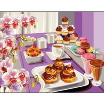 Princesse - Canevas antique Café gourmand Mimo Verdé 50x65cm