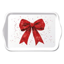 Mini plateau en mélamine N ud rouge de Noël