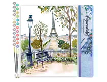 Peinture par Numéro Figured'Art - Aquarelle Jardin de Paris - Kit de Loisir Créatif DIY Numéro d'Art Complet - 40x50cm sans châssis en bois