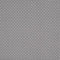 Tissu Coton Gris Pois blancs Au mètre