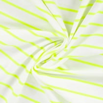 Tissu Sweat léger envers gratté rayé Blanc