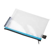 Pochette à fermeture éclair en plastique souple - Couleurs assorties - x 10 - Exacompta