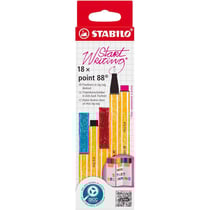 Stylo-feutre STABILO point 88 - 18 couleurs - Pointe fine - Etui zig-zag