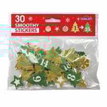 Autocollants mousse EVA pour Calendrier de l'Avent - Sapins de Noël