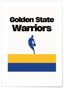Affiche Golden State Warriors - Design minimaliste | A3 : 29,7x42cm
