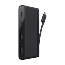 Belkin Mini Hub USB-C 4 Ports avec Câble USB-C Intégré Compact et Polyvalent Noir