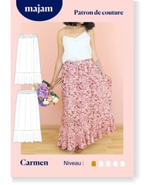 Patron jupe boheme - Carmen- Taille 34 à 48