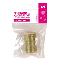 4 fils brillants 20 m - doré