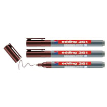 Lot de 3 marqueurs pour tableaux blancs - EDDING 361 - Pointe 1 mm - Marron