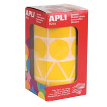 Apli Agipa - Gommettes rouleau formes géométrique 27 mm Jaune x 1 357