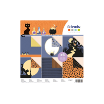 Set de 6 feuilles de scrapbooking Halloween ARTEMIO