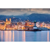 Tableau sur toile Bastia de nuit 45x65 cm