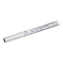 Crayon - feutre acrylique, blanc, Pointe ronde 1 - 2mm, avec soupape