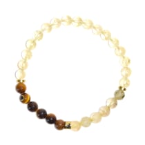 Bracelet Chakra Plexus Solaire Perles rondes 6 mm - Omsaé