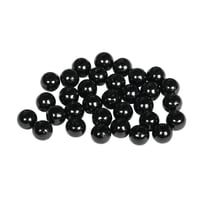 Perles en bois FSC 100%, polies, 6mm ø, jaune, 115 pièces