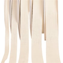 Bobine 25m ruban taffetas en lin blanc