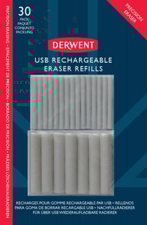 Recharge pour Stylo-gomme électrique USB Derwent 20 pièces
