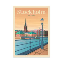 Affiche 30x40 cm - Stockholm - Olahoop Travel Posters