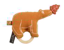 Hochet ours avec anneau en bois