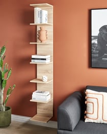 Bibliothèque Panneau de particules de bois Marron clair ESTON - Beliani