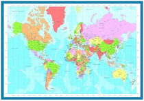 Puzzle 1000 pièces - Carte du monde - Eurographics