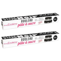 2 pâtes à sucre en rouleau Ø 36 cm - noir