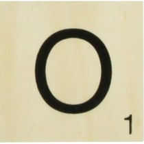 Grande lettre en bois façon scrabble 10 cm Lettre O