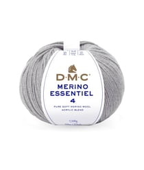 Pelote de laine Merino Essentiel 4 - DMC - Certifié Oeko-Tex 885 Gris