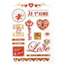 STICKERS METALLISES AMOUR