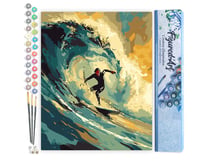 Peinture par Numéro Figured'Art - Surfeuse professionnelle - Kit de Loisir Créatif DIY Numéro d'Art Complet - 40x50cm sans châssis en bois