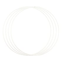Lot de 4 anneaux en métal - Ø 30 cm x 3 mm - Blanc - Vaessen Creative