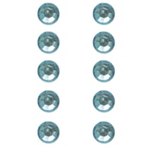 Pierres strass en plastique, autocoll. , 5 mm, 80 pces, turquoise