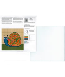 Canevas enfant avec cadre - Escargot - Rico Design Bleu
