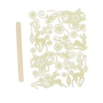 Transfert à sec velours Noël blanc 1,5 à 8 cm