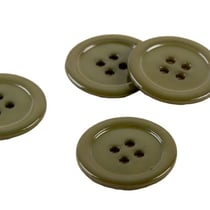 Lot de 3 boutons 100% nacre ronds kaki
