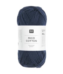 Coton à tricoter ou à crocheter Rico Cotton - Rico Design 806 Bleu Marine