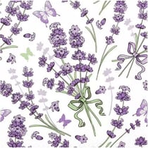 4 serviettes en papier découpage collage 33 cm BOUQUET DE LAVANDE PROVENCE