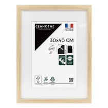 Cadre photo 30x40 cm Milan brut avec passe-partout 20x30 cm