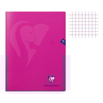 Cahier - 24x32(cm) - Petits carreaux - 96 pages - couverture en polypro - sans spirale - Clairefontaine - Mimesys