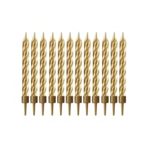 Bougie - lot de 12 - or