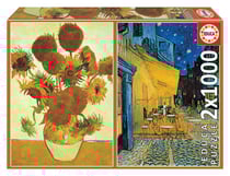 Puzzle 2 x 1000 pcs - Les tournesols + Terrase du cafe le soir - Van gogh