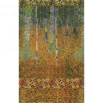 Tissu Panneau Robert Kaufman Gustave Klimt Quilting sur fond Ocre - Panneau de 60 cm