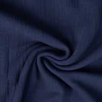 Tissu Double gaze de Coton Twill uni Bleu marine