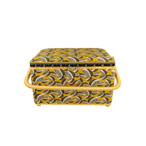 Boîte à couture 18,5x26x16cm ocre