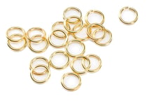 200 anneaux de jonction ouverts 6 mm métal doré - création bijoux perles