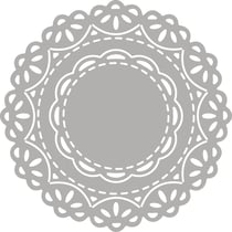 Kit Poch. à estamper: Napette dentellée, 4,3-7,5cm, 2pces