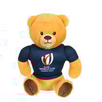 Peluche - Peluche Ours Coupe du Monde de Rugby / Rugby World Cup France 2023 (RWC) - Peluche Officielle Sous Licence - 15 cm assis