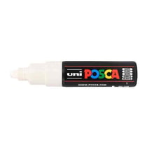 Lot de 6 Marqueurs pointe large conique PC7M BL Blanc POSCA