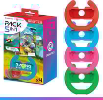 Oniverse Jeu Schtroumpf Kart (Code Téléchargement) + Pack de 4 Volants Joy Con Nintendo Switch/OLED